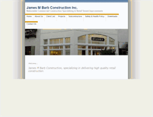 Tablet Screenshot of jamesbarbconst.com